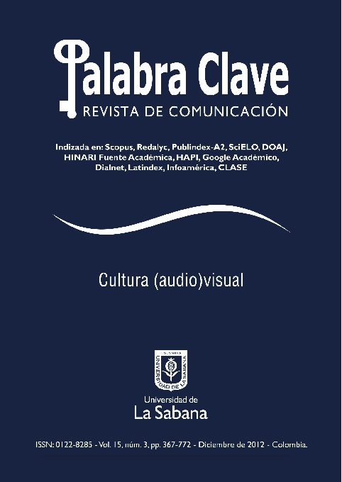 					Ver Vol. 15 Núm. 3 (2012): Cultura (audio)visual
				