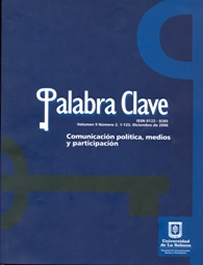					Ver Vol. 9 Núm. 2 (2006): Comunicación política, medios y participación
				